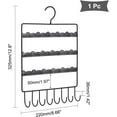 thumbnail image 5 of 1 Pcs Hanging Jewelry Displays Metal Wall Earring Organizer Jewelry Holder Stand with Hanger Hooks for Necklace Earring Ring Display (Black) Black, 5 of 5