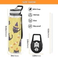 thumbnail image 3 of Yellow Background with Black Cat 1000ml Tritan Sport Bottle Straw LeakProof Food-Grade Portable Wide Handle, 3 of 7