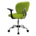 thumbnail image 4 of Flash Furniture Mid-Back Apple Green Mesh Padded Swivel Task Office Chair with Chrome Base and Arms, 4 of 6
