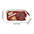 thumbnail image 2 of Food Themed Pencil Case, Large Capacity Stationery Organizer, Unique Food Design, Stylish Color-Contrast, Multi-Purpose Storage Bag, 2 of 7