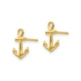 thumbnail image 2 of 14k Yellow Gold Anchor Stud Earrings for Women, Polished Nautical Symbol of Faith and Strength, Lightweight Ocean Style Jewelry for Daily Wear, 2 of 6