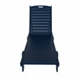 thumbnail image 4 of Malibu Poly Reclining Outdoor Patio Chaise Lounge Chair Adjustable, Navy Blue, 4 of 13