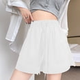 thumbnail image 2 of Women's Ice Silk Wide Leg Shorts 2025 - Casual Sporty Mid-Length Trousers | Yubnlvae | Ice Sporty Summer 2025 Casual Loose Wide Leg Mid Length Shorts for (White | XL), 2 of 6