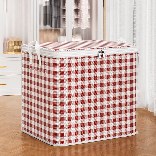Ganfancp Heavy Duty Almacenamiento con Asas Reforzadas Extra Grandes Bolsas de Almacenamiento para La Ropa Tote Bag Espesado Doble Cremallera para Ahorrar Espacio de Viaje Ofertas Del Día 1X Organiza