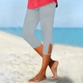 thumbnail image 4 of Mifsaly Womens Capri Leggings High Waisted Yoga Crop Pants Soft Comfortable Flattering Seamless Stretchy Athletic Capris Gray,XXL, 4 of 8