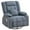 Blue, variant on HSUNNS 360°Swivel Recliner Chair for Adults, Living Room Recliner Chair with 4-Point 3D Kneading Massage and Heat, Rocking Swivel Chair with USB Port, Cup Holders, Gray