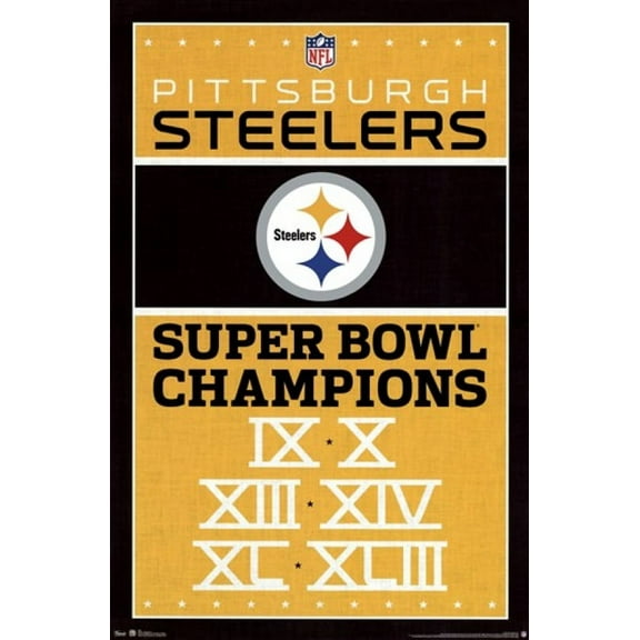 Pittsburgh Steelers - Champions 13 Poster Print (24 x 36)