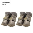 thumbnail image 4 of Methold 4 Uds zapatos para mascotas botas de nieve impermeables calzado de invierno para mascotas de cuero PU Ropa para mascotas plata tipo 4, 4 of 6