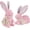 Pink, variant on 2 Pack Woven Bunny Easter Decor - Bunny Decorations for Home, Spring Rabbit Figurines for Fireplace, Shelf, Table Centerpiece (Pink)