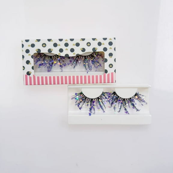 Halloween 3D Mink Faux Lashes with Color Tips, Dramatic Fluffy Volume Strip Lashes, Colorful Lash Extensions for Makeup Artists, Cosplay, Parties,halloween,Christmas