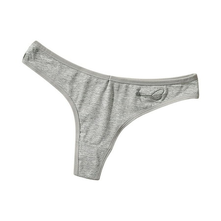 Bigersell Cheeky Panties Clearance Womens Bikini Underwear Cotton Thong Panty Style P-655 Nylon Brief Panties Ladies Thong Underwear Briefs Mid Waist Women s Briefs Gray M