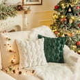 thumbnail image 5 of Christmas Pillow Covers 18x18 Inch Set of 2 Soft Plush Faux Fur Christmas Tree Decorative Couch Cushion Case Throw Pillows Pillowcases for Couch Sofa Holiday Festivals Winter Decor, 5 of 9