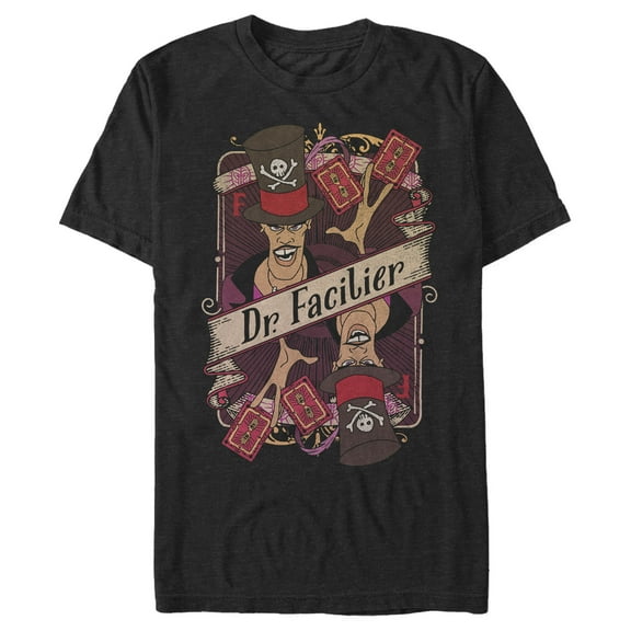 Men's The Princess and the Frog Dr. Facilier Card  Graphic T-Shirt
