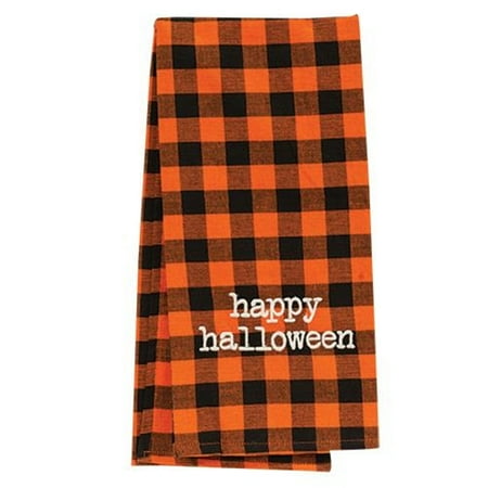 

Happy Halloween Buffalo Check Dish Towel