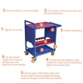 thumbnail image 6 of Tcbosik 40 Taper CNC Tool Holder Transfer Cart, 35 Capacity Heavy Duty Machine Tool Service Cart with Wheels, BT40 Multi-Function Tool Trolley for Warehouse, Workshop, Blue, 6 of 10