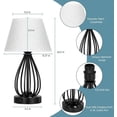 thumbnail image 4 of Set of 2 USB Touch Control Table Lamp Bedside Nightstand Lamps AC Outlet Bedroom, 4 of 6