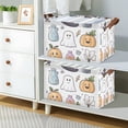 thumbnail image 2 of Yayeee Foldable Storage Basket for Shelves with Handles Set of 2 Waterproof Cloth Bins, Blue Magical Halloween, 2 of 7