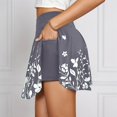 thumbnail image 4 of SHIXIAOO Jupe-Short Décontractée à Imprimé Floral d'Été pour Femmes, Jupe Courte Confortable, Extensible, Respirante, Mode pour Activités Extérieures, Mini Jupe Aguichant, Jupes Longues en Denim, 4 of 6
