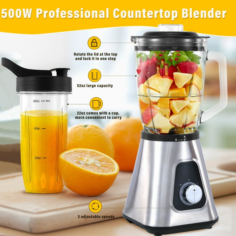 Professional Blender Electric Blenders Countertop Soup Smoothie Shake Mixer Food Blend Grind 5 Core 5C 521 - 1 Bottle