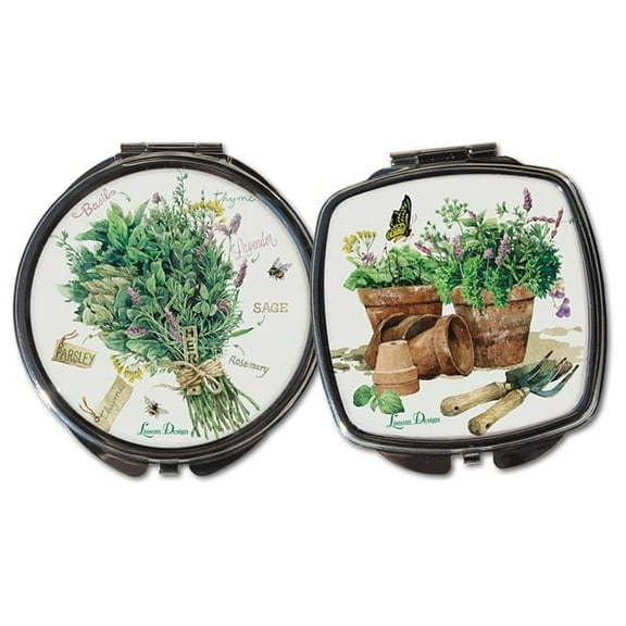 Lissom Design W61067 2 Piece Herb Garden Compact Mirror Set