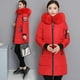 thumbnail image 2 of Ropa de invierno, Chaqueta de algodón para mujer, Chaqueta de algodón con cuello de piel grande y capucha gruesa de largo medio para mujer, chaqueta de talla grande, 2 of 6