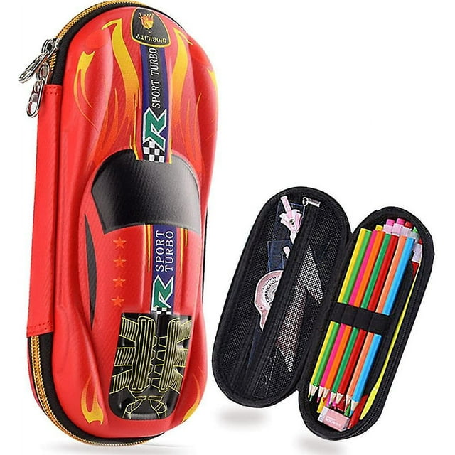 Pencil Case Car Supercar Pen Case Organizer Stationery For Kids Boys Girls Student Cartoon Pencil Box 3d Eva Large Capacity