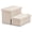 Beige-2-19"Dx17"Wx13"H, variant on Dog Stairs With Storage 13" H  Foldable Pet For Small Medium Or Large Dogs Cat Puppy Steps Ramp Zip Up To 150 Lbs Black 2