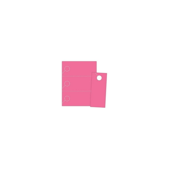 Blanks/USA 3.67" x 8 1/2" 174 GSM Digital Cover Door Hangers Pink 1000/Pack (LDH310T6PP)