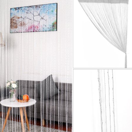 Ribbon Strips - Door String Curtains Sparkling Flat Ribbon Strip Fringe Tassel Divider