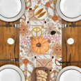 thumbnail image 4 of Camino de mesa con diseño de paz y amor, corona flotante, elegante decoración para la mesa del comedor de la cocina., 4 of 5