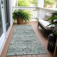 thumbnail image 3 of Dalyn Rugs Machine Washable Indoor/Outdoor Chantille Teal 2'3" x 7'6" Runner Rug, 3 of 7