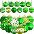 thumbnail image 2 of BemeyourBBs 16/32 PCS St Patrick Day Ball Ornament for Tree Decoration 3 Inch Green Shamrock Hanging Ball Ornament Good Luck Clover Ball St.Patrick's Day Irish Festival Party Decor, 2 of 8