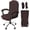 Dark Brown, variant on Koldwater Stretchable Office Chair Armrest Covers – Washable and Removable Arm Covers for Desk and Computer Chairs, Black, 2PCS/Set
