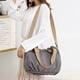 thumbnail image 5 of Bolso bandolera vintage de moda para mujer, bolso de mano de gran capacidad, bolso de lona sencillo y combinable para mujer, 5 of 6