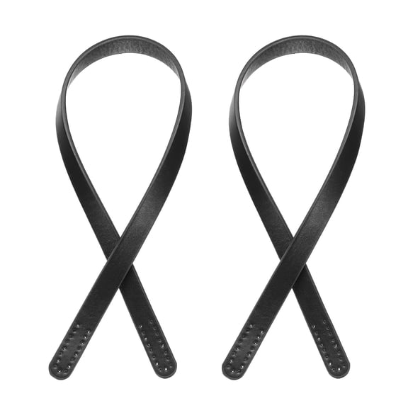 Uxcell 2Pcs PU Leather Bag Handle, 25.6" Handbag Straps 0.7" Wide Sew on Bag Handle Replacement Shoulder Bag Strap for DIY Bag Making, Black