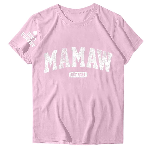 Blusas de Manga Corta para las Mujeres Divertida Impresión Cuello Redondo Camiseta Vintage, Blusas de Primavera para las Mujeres