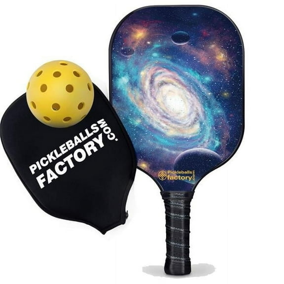 Pickleball Factory PB00029-8-C Spiral Galaxy Carbon Fiber Pickleball Paddle, Sports At the Beach Pickleball, Carbonfiber Graphite