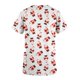 thumbnail image 4 of Pntutb, blusas con cuello en V y manga corta a la moda para mujer, blusa de bolsillo con estampado de uniforme de trabajo, tops Pntutb Pntutb-2959, 4 of 5