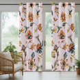 thumbnail image 5 of Outdoor Curtains for Patio Waterproof, Pink Spring Floral Outdoor Privacy Panels Grommet, Summer Botanical Vintage Birds Blackout Outside Curtains for Porch/Cabana/Pergola/Gazebo 54"x108", 2 Panels, 5 of 8