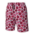 thumbnail image 4 of Adobk Rose Flowers Print Men's Swim Trunks Hawaiian Bathing Suit Swimsuits Beach Shorts with Pockets-XX-Large, 4 of 6