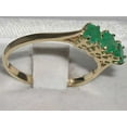 thumbnail image 3 of LBG British Made 14k Yellow Gold ring with Natural Emerald Womens Engagement Ring - 33 size options - Size 11, 3 of 6