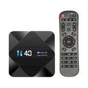 Anself H40 Android 10.0 Smart Allwinner H616 Quad-core UHD 4K 6K HDR10 H.265 VP9 4GB / 64GB 2.4G & 5G WiFi Bluetooth4.1 100M LAN LCD Display Remote Control