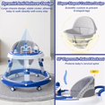 thumbnail image 6 of Ealing Foldable Baby Walker with Wheels,Foot Pads,Adjustable Height, Activity Center Toys with Music for Babies 6-24 Months Girl & Boys, 6 of 7