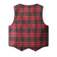 thumbnail image 6 of ETHAN 4 Piece Toddler Boy Clothes Suit Gentleman Wedding Outfits Red Plaid 12-18 Months, 6 of 7