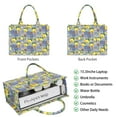 thumbnail image 2 of Large Capacity Tote Bag,Yellow Lemon Fruit Clusters Blue Pattern Handbag Fashion Luxury Tote Bag,15.7"x13"x 5.1" Inches,Laptop Compatible, 2 of 6