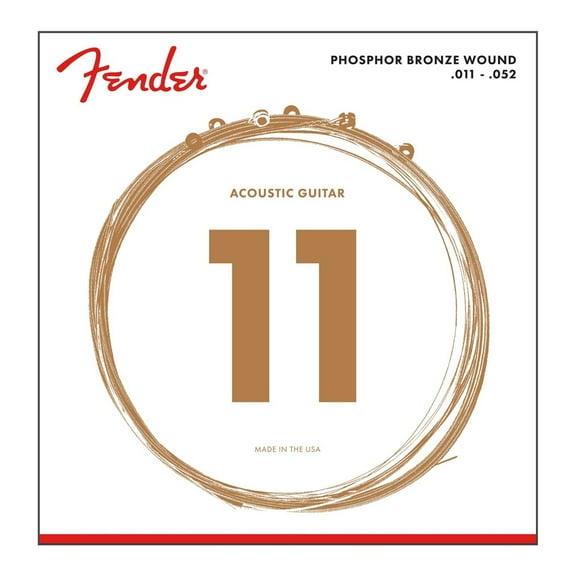 Fender 0730060405 Phosphor Bronze Wound Ball End 11-50 Stringed Instrument Strings