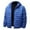 Blue, variant on Men's Light Jacket Hooded Casual Short Winter Jacket Solid Color Hooded Zipper Warm Jacket