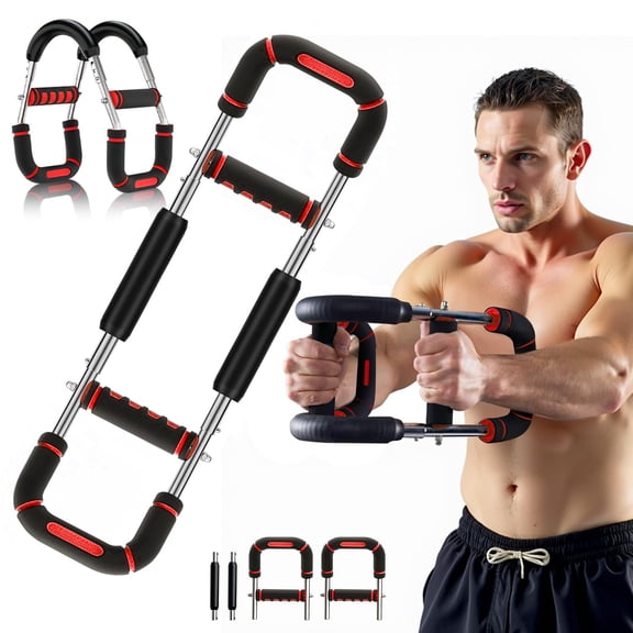 HALASHAO Twister Arm Trainer and Chest Expander, Adjustable Resistance Portable Muscle Strength Trainer, Red