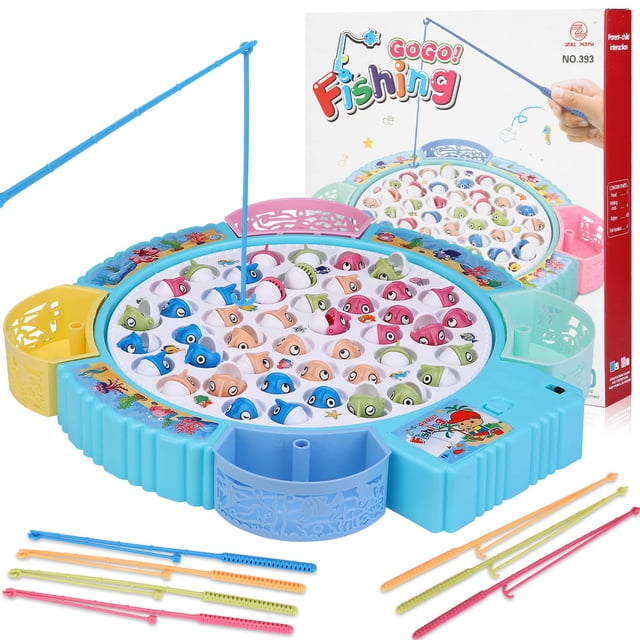 Tablero giratorio magnético Pakoo para juego de pesca con música
