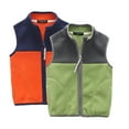 thumbnail image 2 of LYMAYTER Boys Girls Warm Vest for Kids Toddler Solid Color Tank Boys Sleeveless Cardigan Jacket for 1-12 Years, 2 of 8